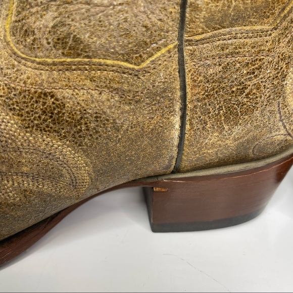DAN POST Cowboy Boots Size 9 Tan Style 2231 - Picture 10 of 16